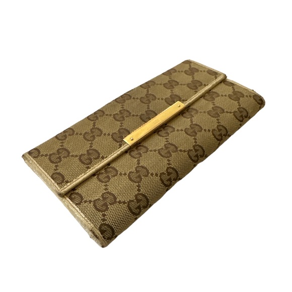 Authentic Gucci Brown Monogram Double Sided  Long Wallet - Picture 5 of 13